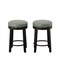 Contemporary Home Living Counter Stools with Swivel Seat - 24" - Gray and Espresso Brown - Set of 2